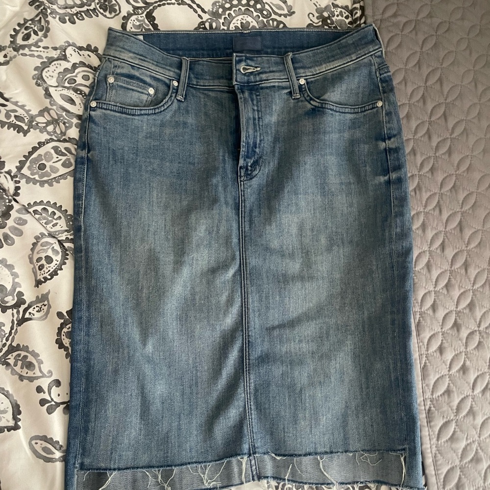 Mother Peg step fray skirt
